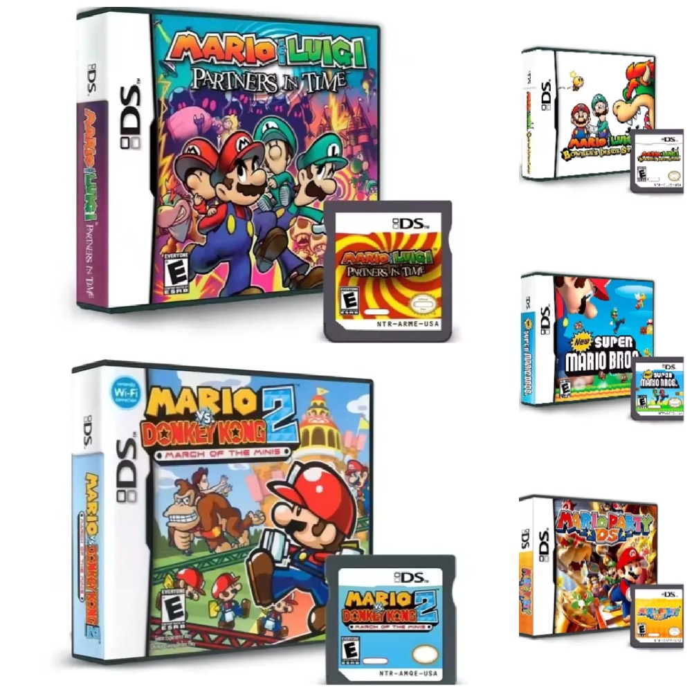 Handheld Gaming Console - Popular Fun DS Game Cartridge -Mario