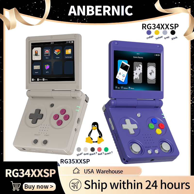 Anbernic RG34XXSP RG35XXSP Fli - đánh giá và giá Gaming Console Handheld Retro