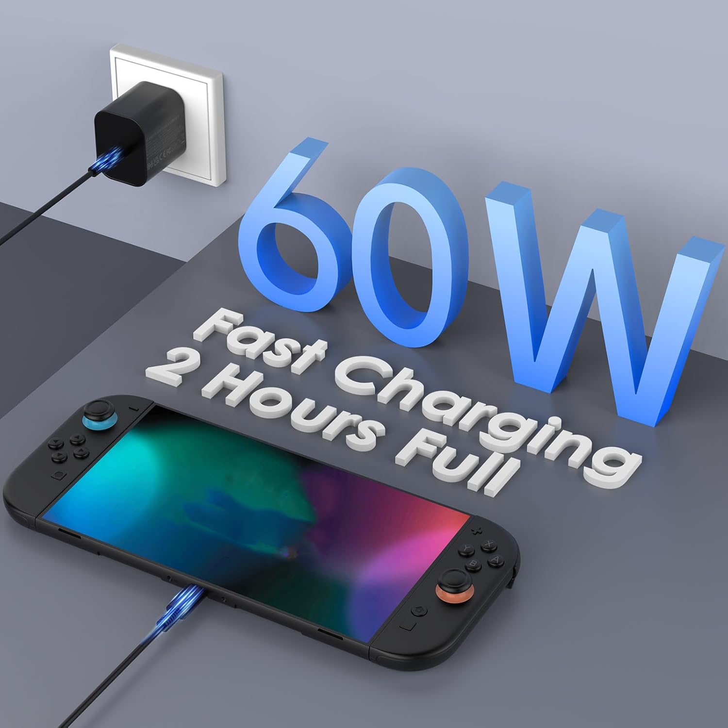 60W AC Adapter Charger Compati - đánh giá và giá Gaming Console Nintendo Switch