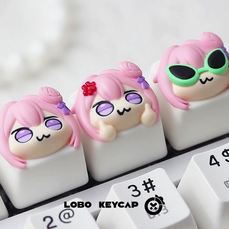 Cute Pink Hair Anime Girl Resi - đánh giá và giá Gaming Console With Keyboard