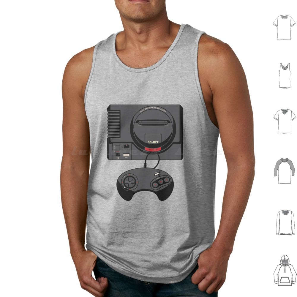Retro Black 16-Bit Tank Tops P - đánh giá và giá Gaming Console Genesis