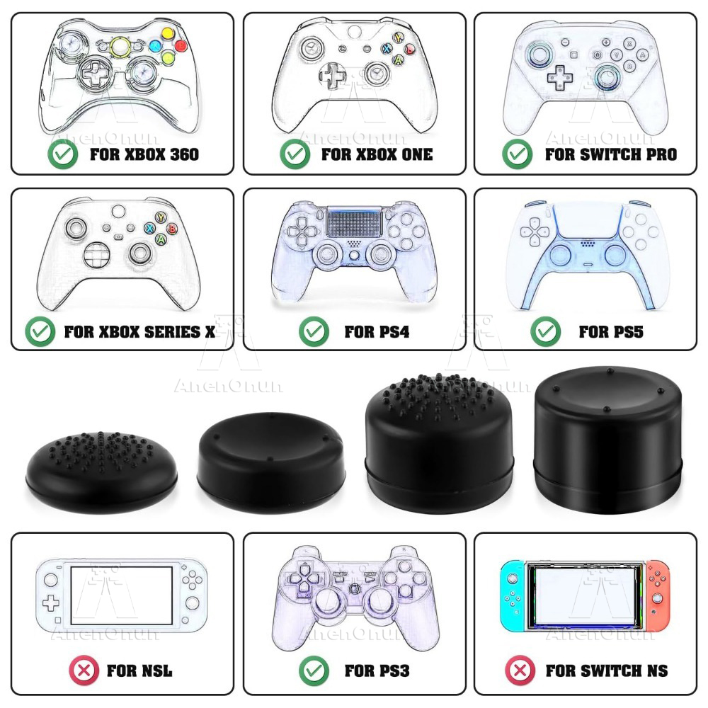 8PCS Thumb Grip Caps Controlle - đánh giá và giá Gaming Console For Pc