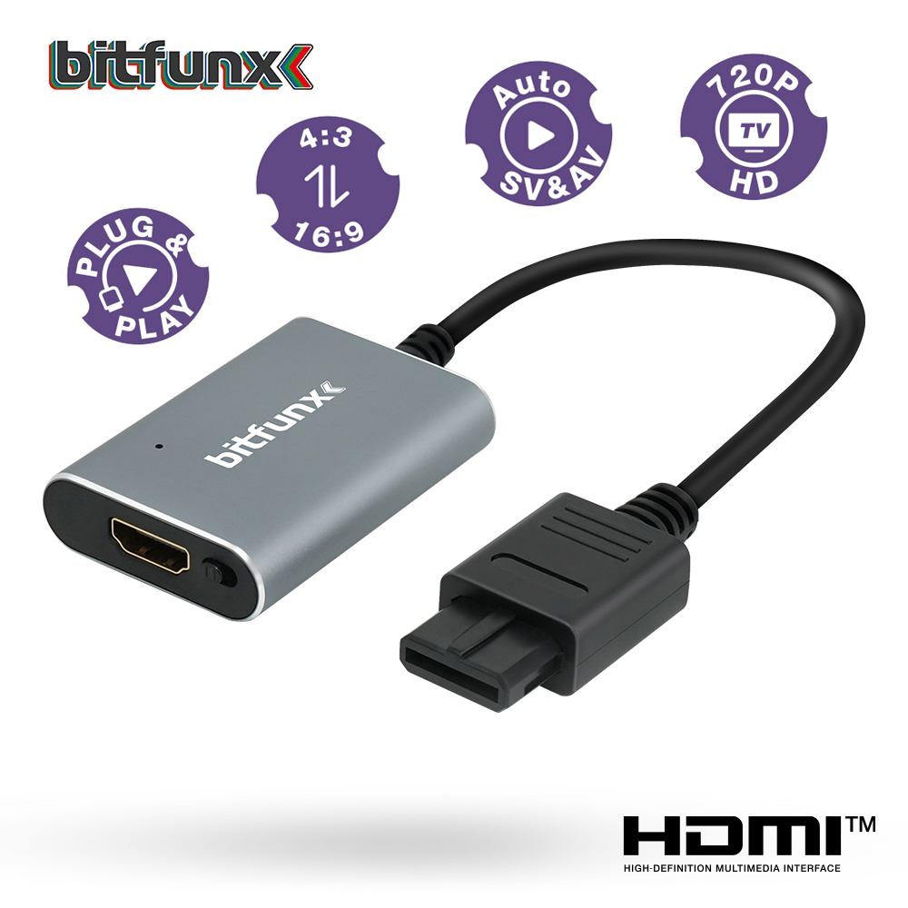 Bitfunx 720P HDMI™ Adapter S-v - đánh giá và giá Gaming Console Nintendo Switch